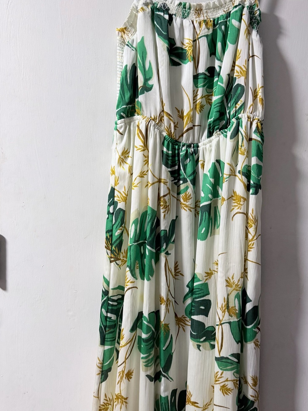 The Webster at Target Green & White Tropical Maxi Dress